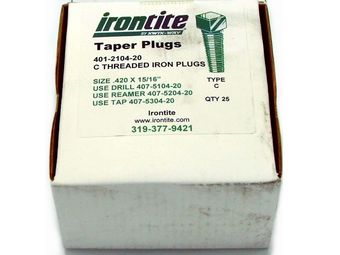 [401-2104-20] C-BX AUTOMOTIVE IRON PLUGS – BOX OF 25