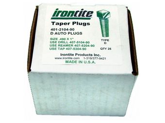 [401-2104-90] D AUTOMOTIVE IRON PLUGS - BOX OF 25 